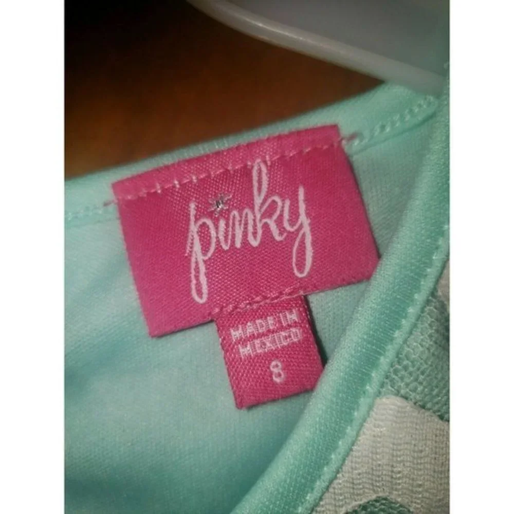 Pinky Combo Shirt and Skirt Set Girl's Sea foam Green Zig‎ Zag Size 8